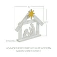 thumbnail image 2 of VHC Brands A Savior is Born Distressed White Wooden Nativity Scene 8.5x10x1.5, 2 of 4