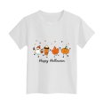 thumbnail image 5 of Staki Toddler Halloween Shirts Cute Tshirt for Girls Kids Funny Halloween Print Tee Tops(White,9-10 Years), 5 of 7