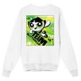 thumbnail image 3 of Powerpuff Girls Team Buttercup Crew Neck Long Sleeve White Adult Sweatshirt, 3 of 4