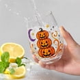 thumbnail image 7 of VAIFTILNO Halloween Themed Stemless Wine Glasses, 12oz Handmade 2D Halloween Glass Cups, Spooky Design Drinkware for Parties, Home Decor (More Styles), 7 of 7