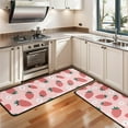 thumbnail image 3 of Kitchen Rugs Sets Of 2,Strawberry Plants Fruit Flowe Anti Fatigue Kitchen Mat Rugs Non Slip Washable,Decorative Kitchen Floor Mats for Kitchen,Sink,Laundry,17"x47"+17"x47", 3 of 5