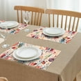thumbnail image 3 of Pioneer Flower Floral Print Pattern Summer Placemats Table Placemats Set Of 4-Linen Kitchen Washable Placemats Table Mats 12x18 Inch Non-Slip Heat Resistant, 3 of 5