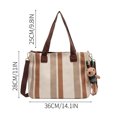 thumbnail image 2 of Shoulder Bag for Women Large Capacity Striped Fashion Handbag Casual Messenger Crossbody Bag with Adjustable Daily Use, 2 of 4