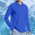 thumbnail image 2 of Abomasnow Men's Big and Tall Sun Protection Shirts UPF 50+ Quarter Button Long Sleeve Collared Quick Dry Shirts Casual Breathable Lightweight Workout Hiking Shirts, 2 of 9