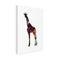 Trademark Fine Art Sarah Manovski Flower Giraffe Canvas Wall Art