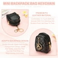 thumbnail image 3 of Uxcell Mini Backpack Cute Cosmetic Bag for Women PU Leather Creative Keychain Black, 3 of 7