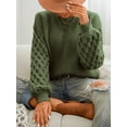 thumbnail image 6 of Cupshe Women's Sweater Long Sleeve Crewneck Sweaters Cable Knit Tops, 6 of 8