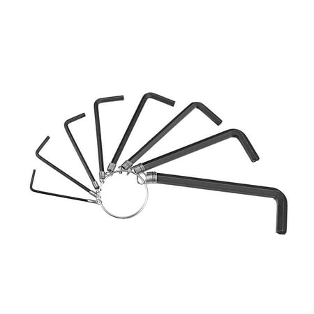 

Hex Key Set 8 in 1 L Shape Combination Wrench with Ring for Repair Tools (Black)