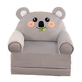 thumbnail image 1 of Sofá cama plegable para niños, silla princesa con respaldo, reclinable de dibujos animados para niños Gris, 1 of 9