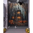 thumbnail image 3 of Halloween Forest Shower Curtain Set ，Waterproof Fabric Shower Curtains Pumpkin Lamp Mysterious Castle Shower Curtains for Bathroom,Bathroom Decor 54x"78", 3 of 6