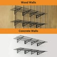thumbnail image 6 of 2x6 ft Garage Shelving, 2-Pack Wall-Mounted Shelves for Garage, Kitchen, Pantry Storage, 800 lbs Total Load Capacity Gargae Wall Shelving, Black, 6 of 7
