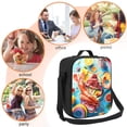 thumbnail image 5 of Logiee Surreal Seafood Extravaganza Print Insulated Lunch Bag for Women/Men, Reusable Lunch Box for Office Work School Picnic Beach,Leakproof Freezable Cooler Bag with Shoulder Strap, 5 of 7