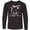 AB-Black, variant on Inktastic Great White Shark Jumping in White Long Sleeve Youth T-Shirt