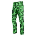 thumbnail image 7 of St Patrick's Day Print Three Piece Formal Suit Jacket Vest Trousers Shamrock Design Blazer Pants Tie Green Irish St. Paddys Holiday Party, 7 of 7