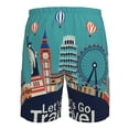 thumbnail image 6 of Kdxio Let's go Travel Pattern Mens Casual Shorts - Drawstring Summer Beach Sports Shorts for Men, 6 of 9