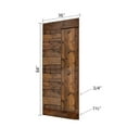 thumbnail image 2 of L Series 36in. X 84in. Dark Walnut Finished DIY Solid Wood Sliding Barn Door With Hardware Kit - Assembly Required, 2 of 4