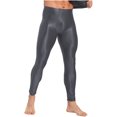 thumbnail image 2 of vastwit Men's Oil Glossy Tights Opaque Compression Pants Stretchy Leggings Dark Grey XXL, 2 of 5