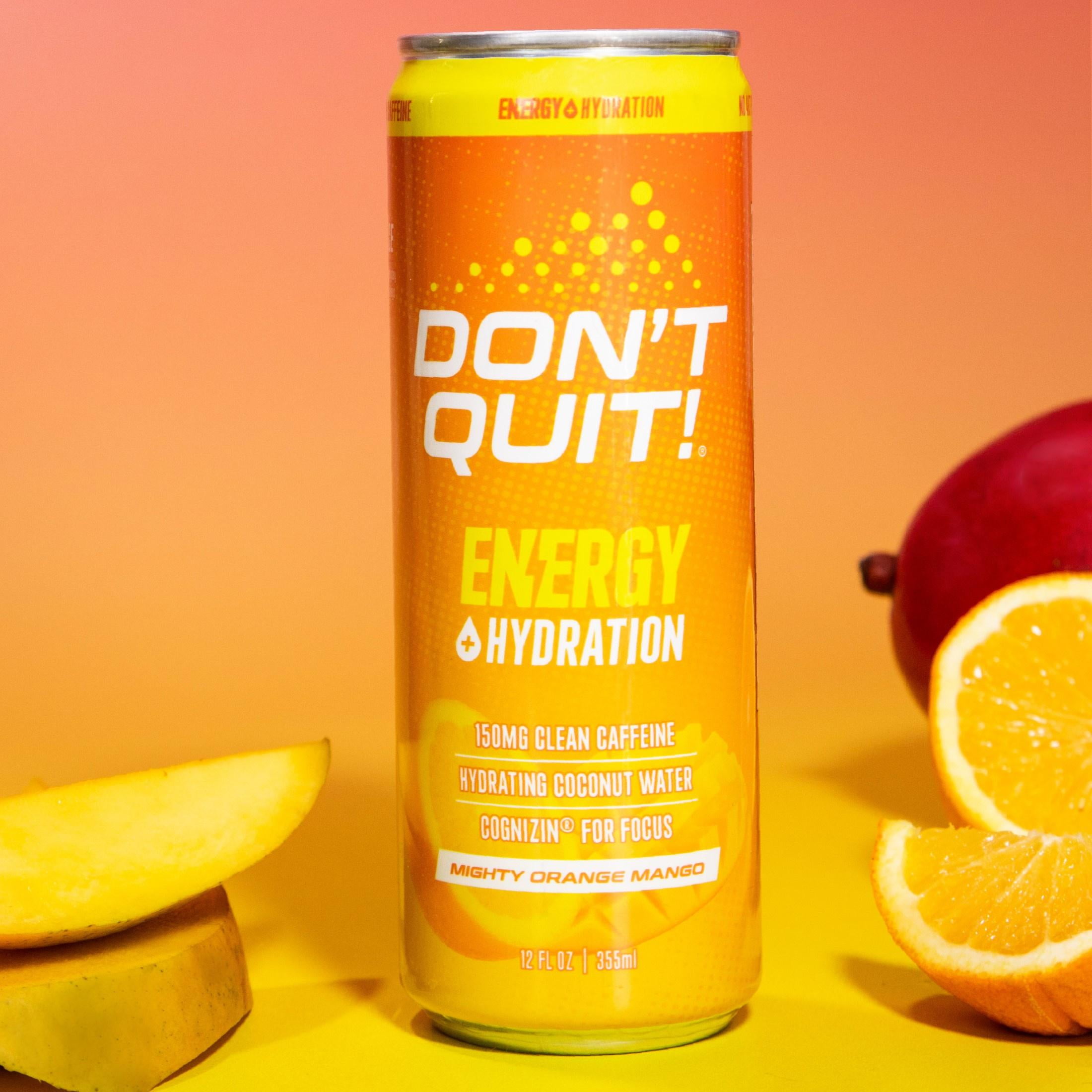 Don't Quit Clean Energy Plus Hydration Mighty Orange Mango 12oz