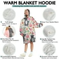 thumbnail image 5 of Wearable Oversized Blanket,Boston Terrier Dog with Flower Wearable Blanket Hoodie for Adults,Cozy Hooded Blankets with Super Pockets,Super Warm Fuzzy Pullover for Women & Men, 5 of 6