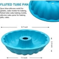Silicone Cake Pan 6 Cup, Round Fluted Cake Mold 9.8 Inch, Tube Cake Pan