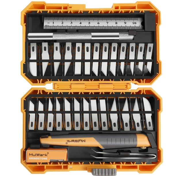Juego de cuchillos multiusos MULWARK Precision Hobby de 32 piezas