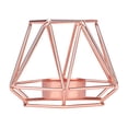 thumbnail image 1 of Candelabro geométrico, decoración de velas, candelabro geométrico de metal, candelabro nórdico de hierro forjado, candelabro aromático romántico para mesa, boda, fiesta, hogar, dormitorio, decoración (oro rosa)-oro rosa- brillar  Electrónica, 1 of 5