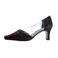 thumbnail image 3 of FLORAL Asha Women Wide Width Evening Dress Shoes for Wedding, Prom, Dinner BLACK 5, 3 of 6