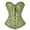 Green, variant on FANNYC Women 's Floral Lace Overbust Corset Bustier Waist Cincher Body Shaper Boned Firm Control Shapewear Top With G-String Size S-6XL
