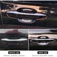thumbnail image 2 of Car Door Cup Handle Paint Scratch Protector Sticker 3D Carbon Fiber Universal Auto Door Handle Scratch Protection Cover Guard Film Car Door Handle Safety Reflective Strips (White, 4 Pcs), 2 of 6
