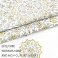 thumbnail image 5 of DriftAway Brianna Blossom Floral Sketch Diamond Geometric Printed Printed Pattern Lined Thermal Insulated Window Curtain Valance Rod Pocket Single, 52" x 18" Plus 2" Header, Yellow, 5 of 7