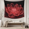 thumbnail image 5 of Red Black Floral Tapestry for Bedroom Wall Hanging Tapestry, Modern Minimalist Gradient Flowers Ceiling Backdrop Tapestries Poster Blanket Wall Decor for Teens Room Living Room Dorm 51" x 59", 5 of 8