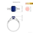 thumbnail image 5 of ANGARA Lab Grown 2.45 Ct Blue Sapphire Celtic Knot Engagement Ring for Women in 14K White Gold (Size-9x7mm) | September Birthstone, Anniversary, Jewelry Gift for Women | Lab-Grown Blue Sapphire Ring, 5 of 8