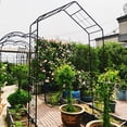 thumbnail image 3 of Yoneston 94.5"H Metal Garden Arch, Metal Garden Arbor for Climbing Plants, Bridal Party Wedding Decoration Outdoor Lawn Backyard, Black, 3 of 7