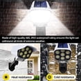 thumbnail image 2 of Luces Solares con Sensor de Movimiento para Exteriores 2000 Lúmenes 77 LED Reflector con Control Remoto FloodLights para Exteriores IP66 a Prueba de Agua, Cámara de Seguridad Falsa Inalámbrica Tip..., 2 of 8