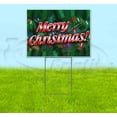 thumbnail image 1 of Merry Christmas V1 (18" x 24") Yard Sign, Includes Metal Step Stake, 1 of 6