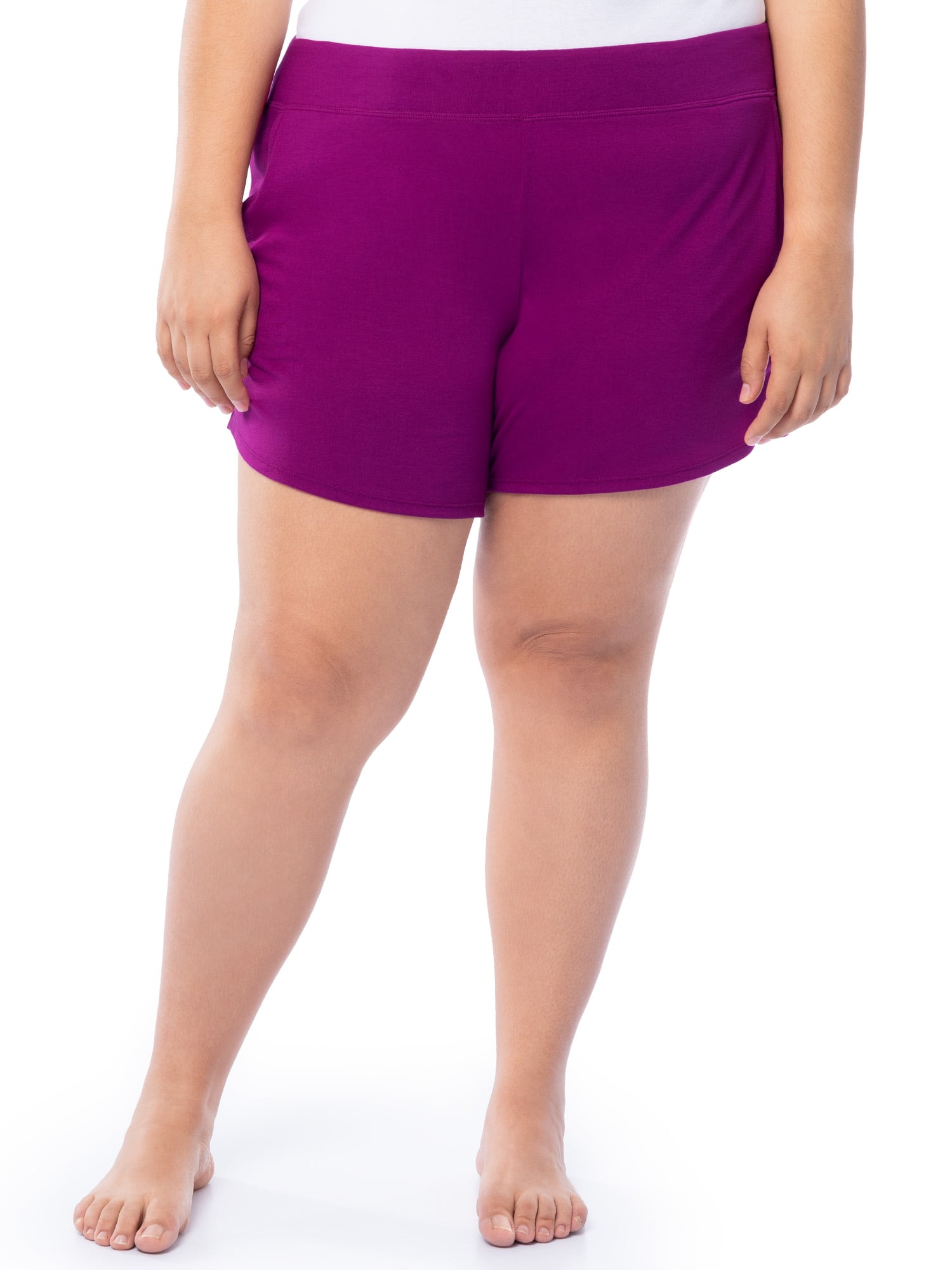 Fruit of the Loom Women's Soft and Breathable Short Sleeve Crew Top & Pajama Short Set, Sizes S-4X