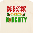 thumbnail image 4 of Inktastic Nice Until Proven Naughty with Holly and Gingerbread Man Boys or Girls Toddler T-Shirt, 4 of 5