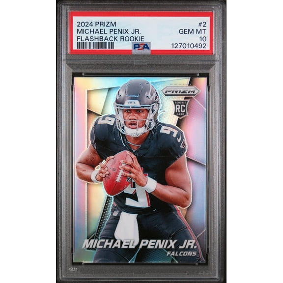 2024 Panini Prizm Flashback Rookie Michael Penix Jr. #2 PSA 10
