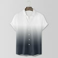 thumbnail image 6 of VSSSJ Mens Gradient Shirts Comfy Fashion Short Sleeve Button Down Shirt Relaxed Fit Hawaiian Summer Beach Casual Shirts for Men Black XXXL, 6 of 6