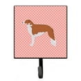 thumbnail image 1 of Borzoi Russian Greyhound Checkerboard Pink Leash or Key Holder, 1 of 1