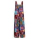 thumbnail image 5 of Mono de verano Tsseiatte para mujer, mono holgado con estampado floral, bolsillos dobles, bohemio, pernera ancha, tallas S-5XL, 5 of 6