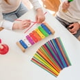 thumbnail image 4 of FONDOTIN 50Pcs Beating Stick Wooden Rhythm Sticks Assorted Color Music Education Indoor Playing, 4 of 6