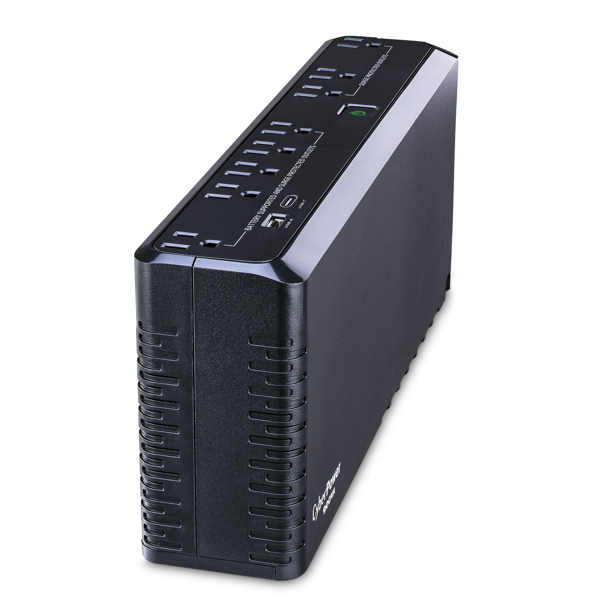 CyberPower SL900UC UPS Systems 900VA/480W, 120V, NEMA 5-15P, Compact, 8 Outlets, Black