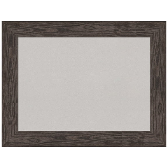 Amanti Art Grey Cork Board Wood Framed Bridge Black Bulletin Board 34 in. x 26 in.