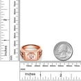 thumbnail image 4 of Gem Stone King 2.04 Ct Cushion Peach Nano Morganite 18K Rose Gold Plated Silver Men's Ring (Size 10), 4 of 4