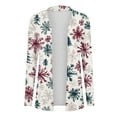 thumbnail image 4 of UQJfacai Womens Christmas Cardigans Knit Fall Sweaters Oversized Open Front Coats Snowflake Graphic Long Sleeve Shirts Outwear Tops, 4 of 6