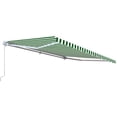 thumbnail image 4 of ALEKO 10' x 8' Motorized Retractable Patio Awning, Green and White Striped Color, 4 of 8