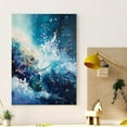 thumbnail image 3 of Beautiful Waves Abstract Oil Painting Canvas Art Poster Wall Art Print Modern Unique Family Bedroom Living Room Decor, 3 of 6