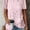 Pink, variant on Women's Ruffle Hem Short Sleeve T-Shirt, Casual Summer Crew Neck Blouses Top, S