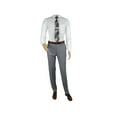 thumbnail image 5 of Mens Mantoni Flat Front Pants All  Wool Super 140's Classic Fit 46306-2 Gray, 5 of 10